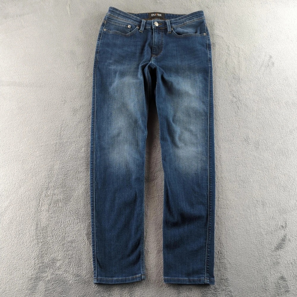 DUER L2X Jeans Mens 30x32 Blue Slim Performance Stretch Denim Casual DU/ER